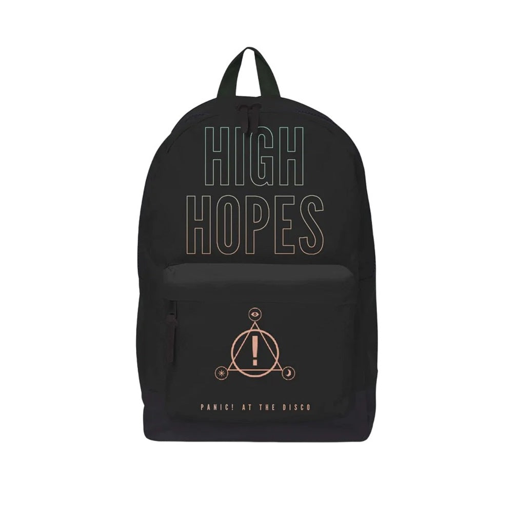 Black-Blue-Pink - Front - RockSax High Hope Panic! At The Disco Backpack