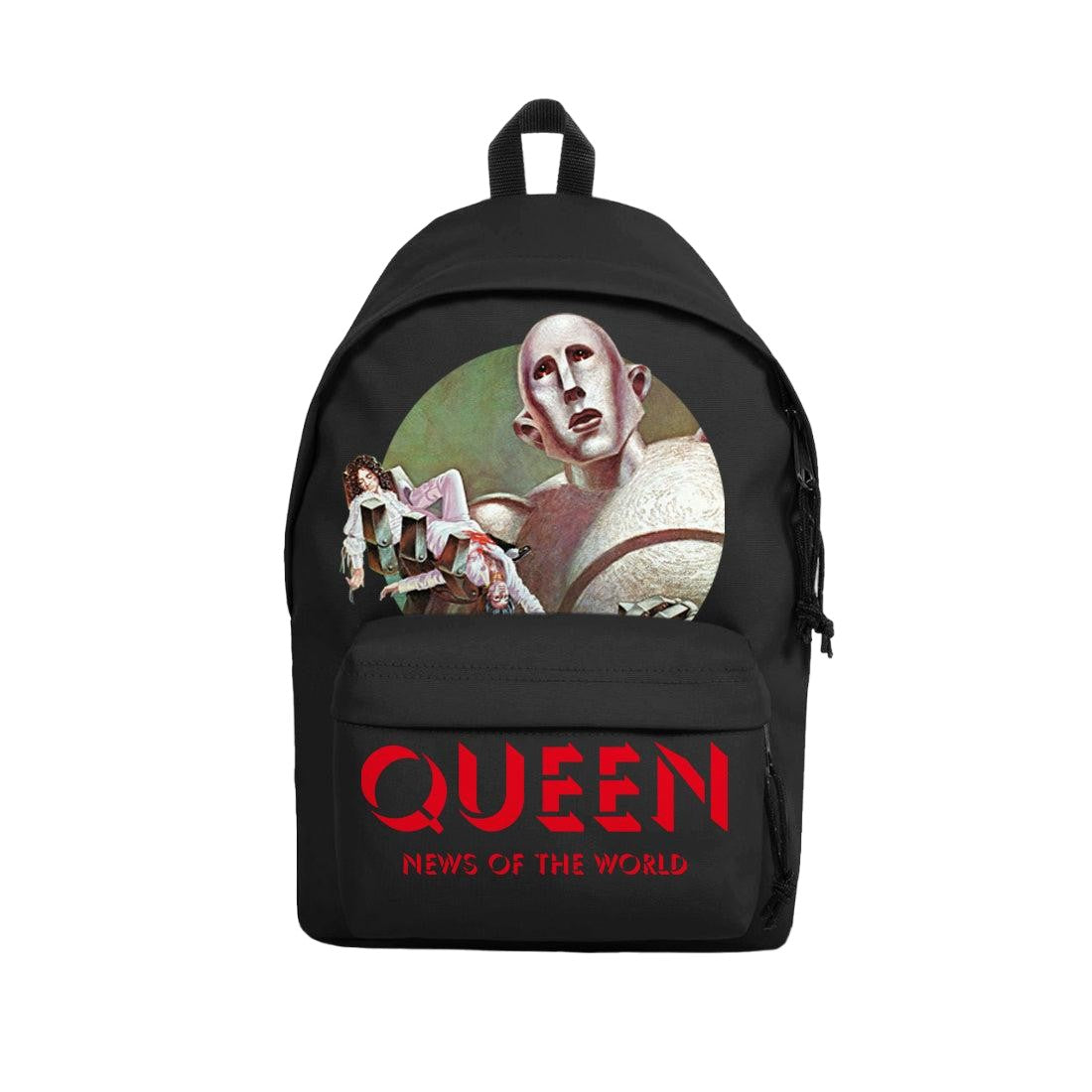 Black-Silver-Red - Front - RockSax News Of The World Queen Backpack