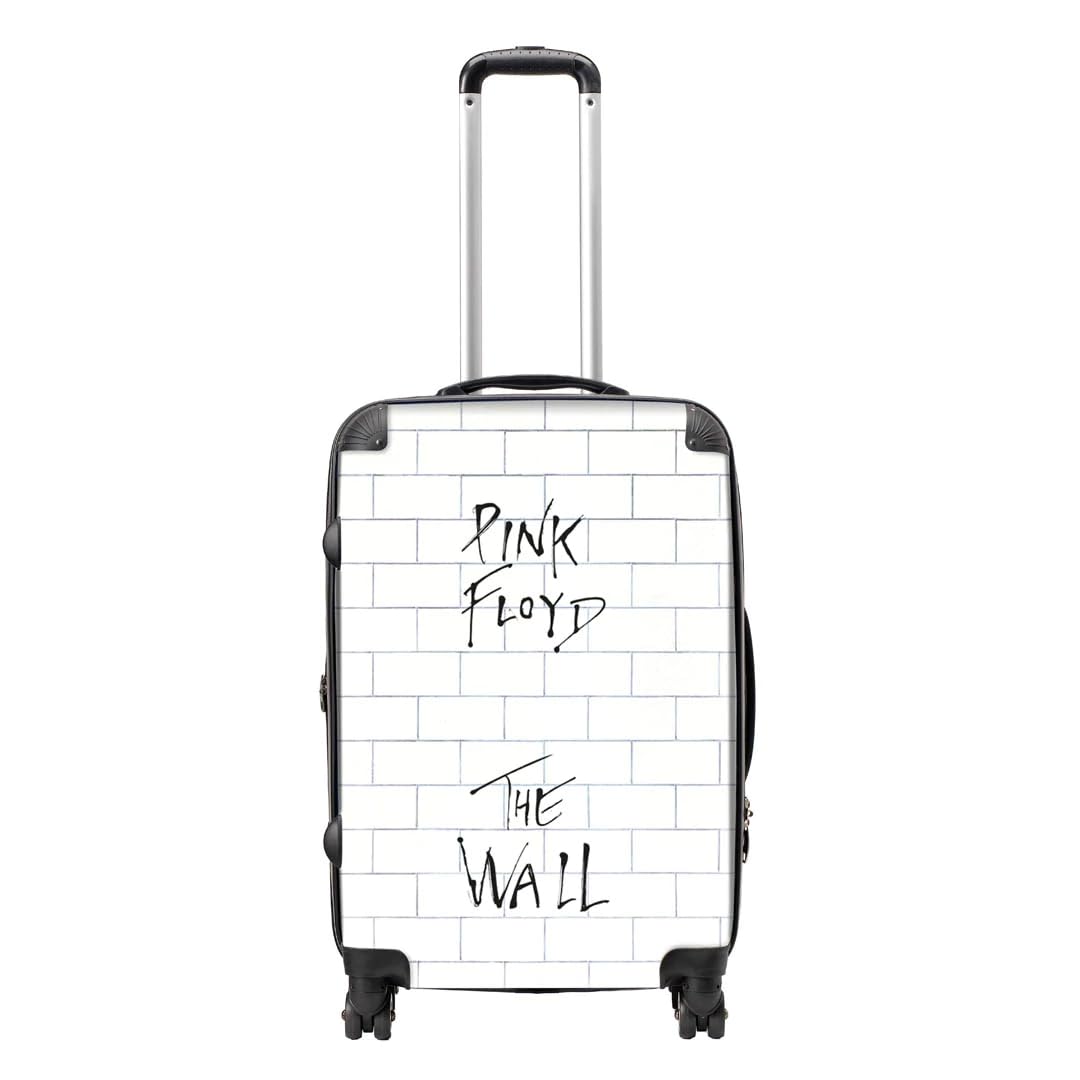 White-Black - Front - RockSax The Wall Pink Floyd Hardshell 4 Wheeled Cabin Bag