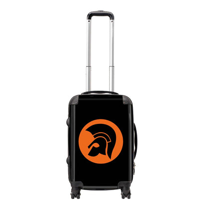 Black-Orange - Front - RockSax Helmet Trojan Records Hardshell 4 Wheeled Cabin Bag