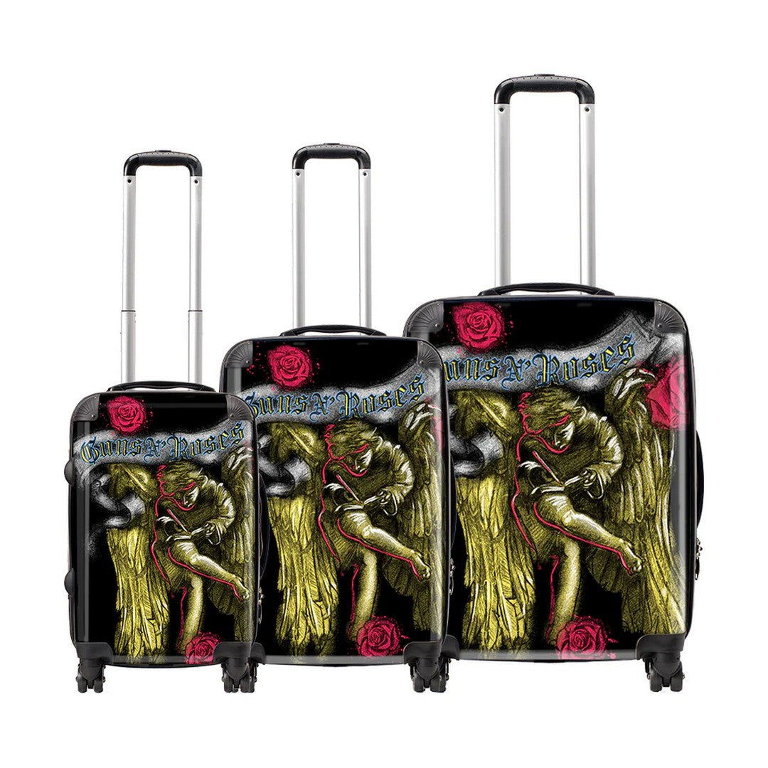 Multicoloured - Back - RockSax Illusion Guns N Roses Hardshell 4 Wheeled Cabin Bag