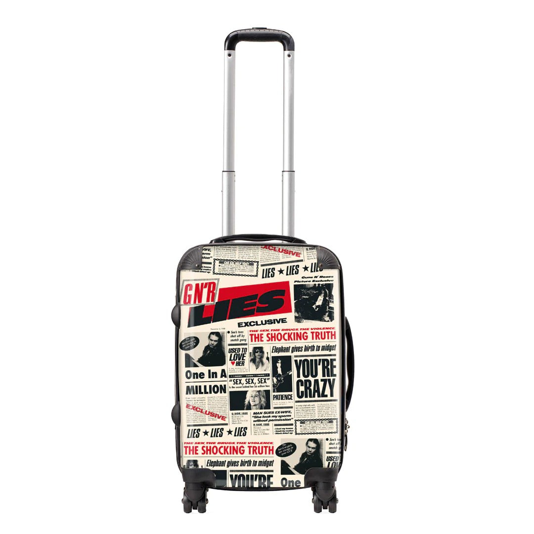 White-Black-Red - Front - RockSax Lies Guns N Roses Hardshell 4 Wheeled Cabin Bag