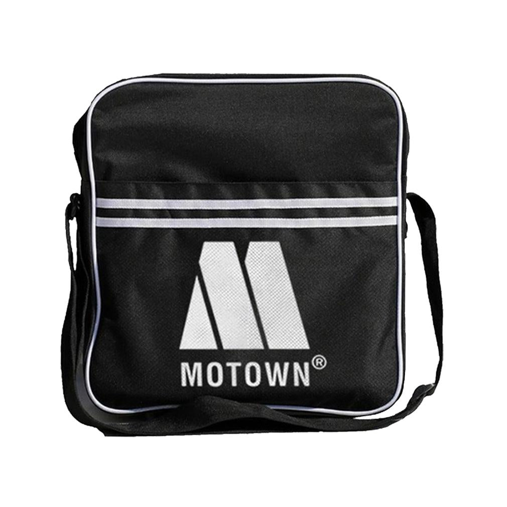 Black-White - Front - RockSax Logo Motown Zip Top Messenger Bag