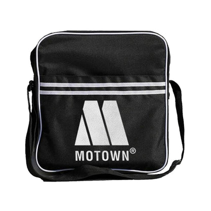 Black-White - Front - RockSax Logo Motown Zip Top Messenger Bag