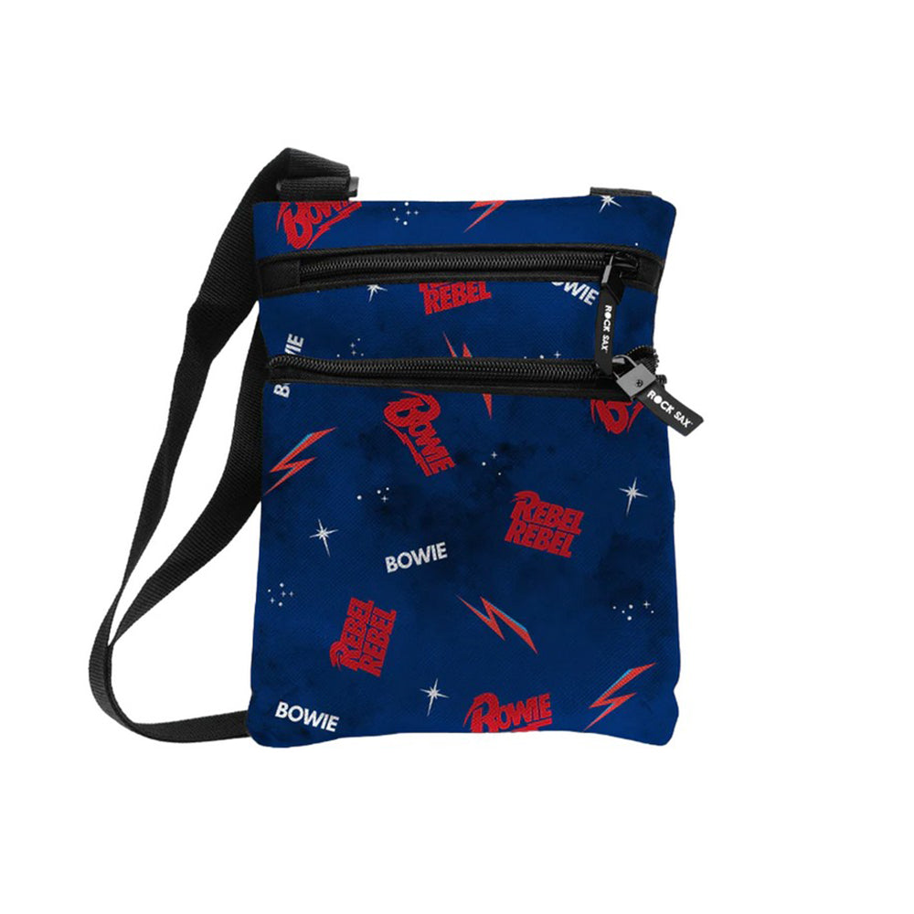 Navy-Red - Front - RockSax Galaxy David Bowie Crossbody Bag
