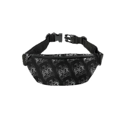 Black-Grey - Front - RockSax Repeated Slayer Bum Bag