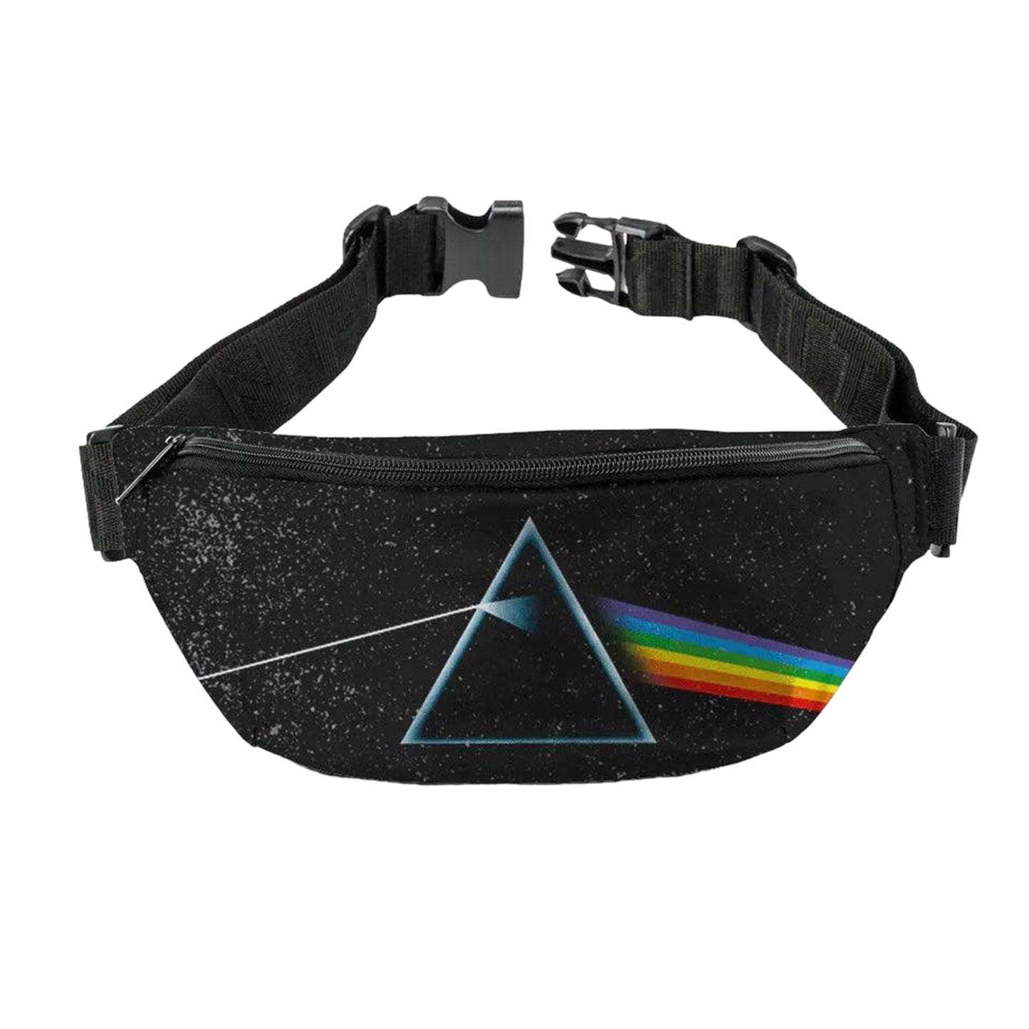 Black - Front - RockSax Dark Side Of The Moon Pink Floyd Bum Bag