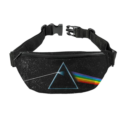 Black - Front - RockSax Dark Side Of The Moon Pink Floyd Bum Bag