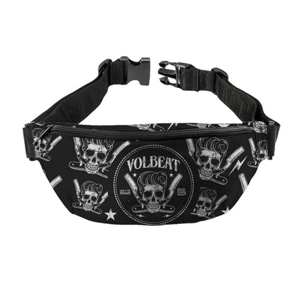 Black-White - Front - RockSax Barber Volbeat Bum Bag