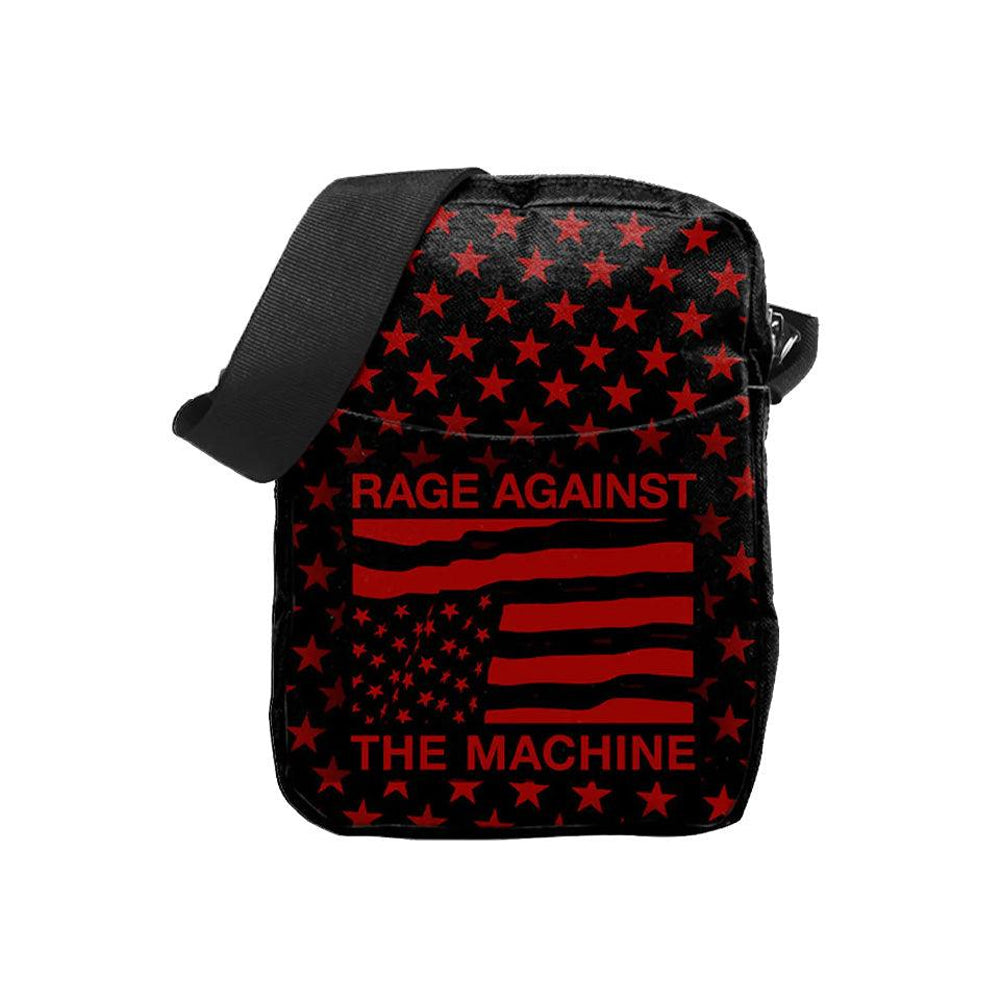 Black-Red - Front - RockSax USA Stars Rage Against the Machine Crossbody Bag