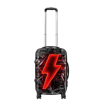 Black-Red - Front - RockSax PWR Up AC-DC Hardshell 4 Wheeled Cabin Bag
