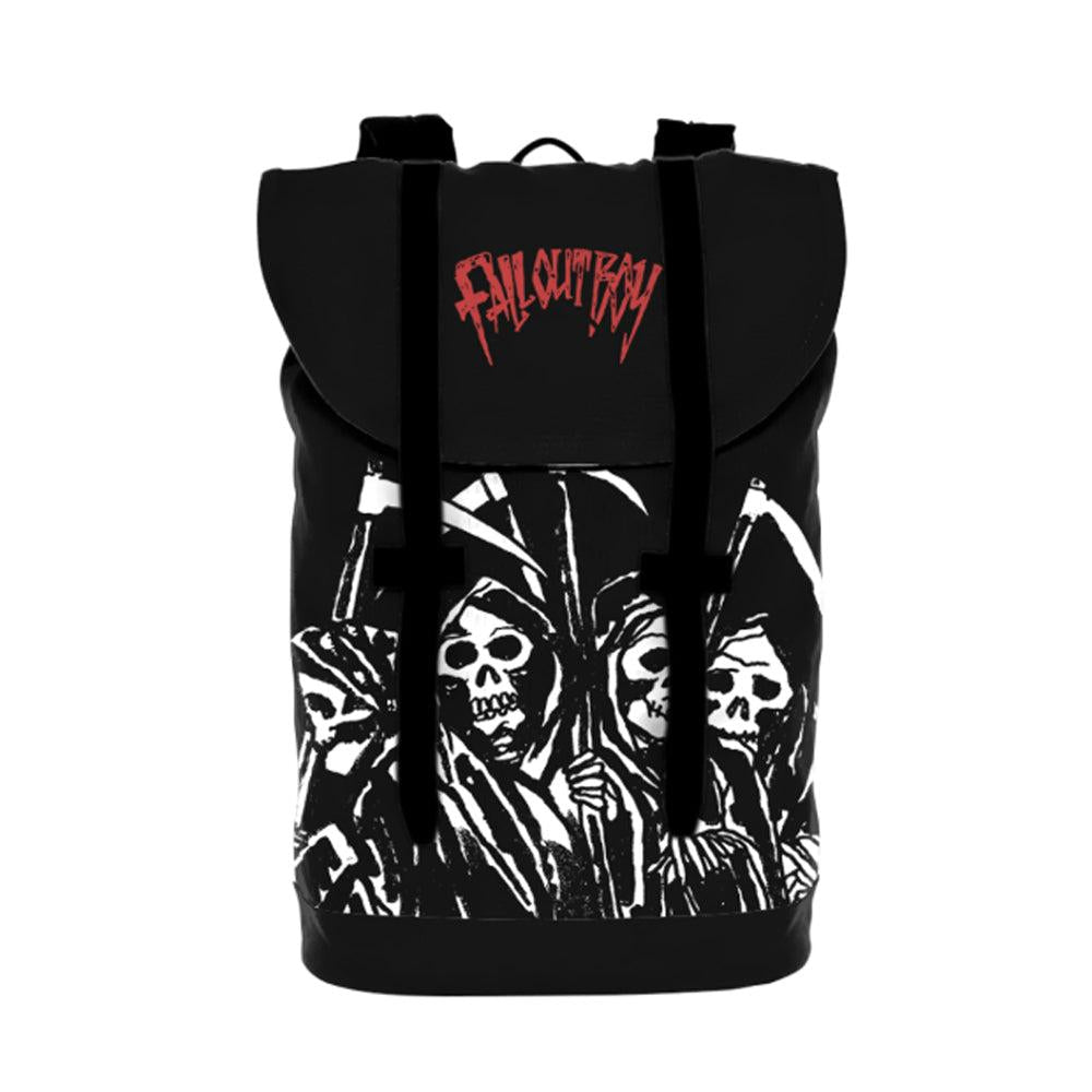 Black-White-Red - Front - RockSax Reaper Gang Fall Out Boy Backpack