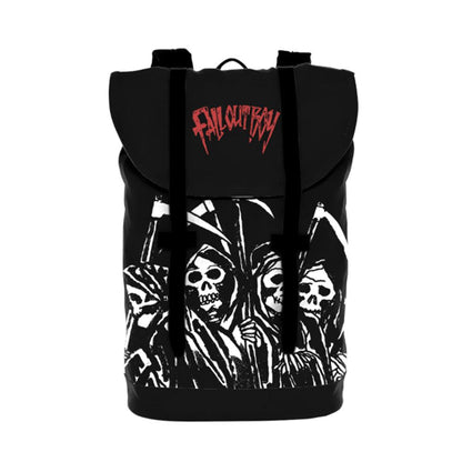 Black-White-Red - Front - RockSax Reaper Gang Fall Out Boy Backpack