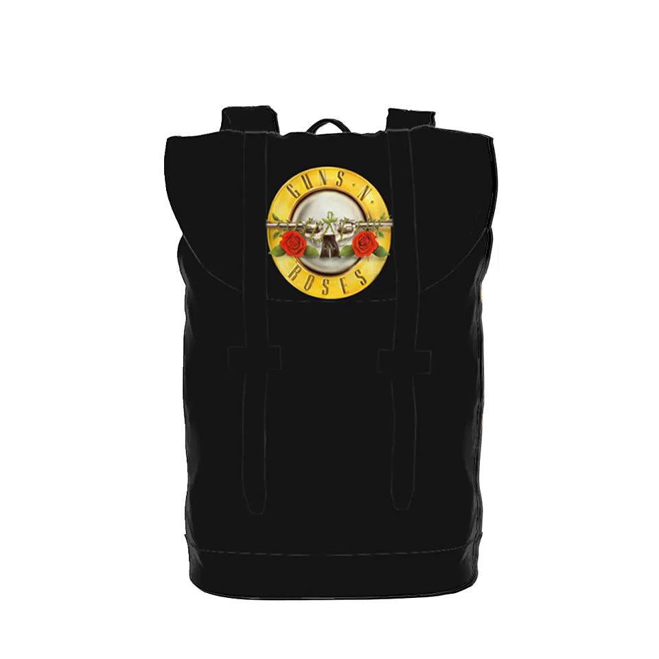 Black-Yellow - Front - RockSax Guns N Roses Logo Backpack