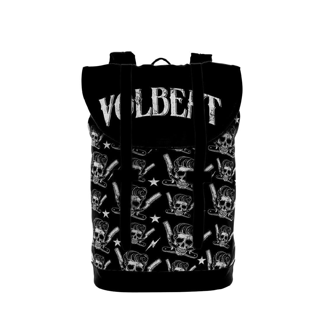 Black-White - Front - RockSax Barber Volbeat All-Over Print Backpack
