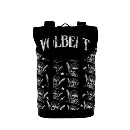 Black-White - Front - RockSax Barber Volbeat All-Over Print Backpack