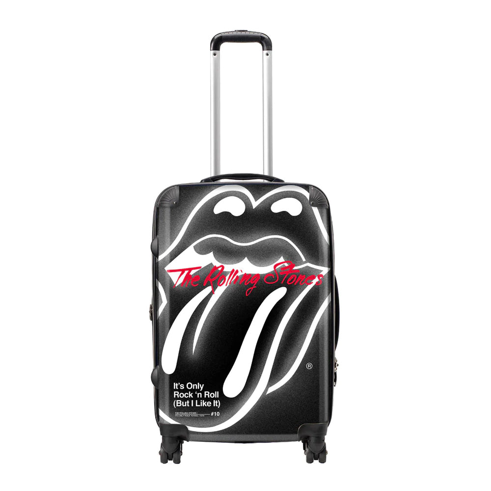 Black-White-Red - Front - RockSax It´s Only Rock ´N Roll The Rolling Stones Hardshell 4 Wheeled Cabin Bag