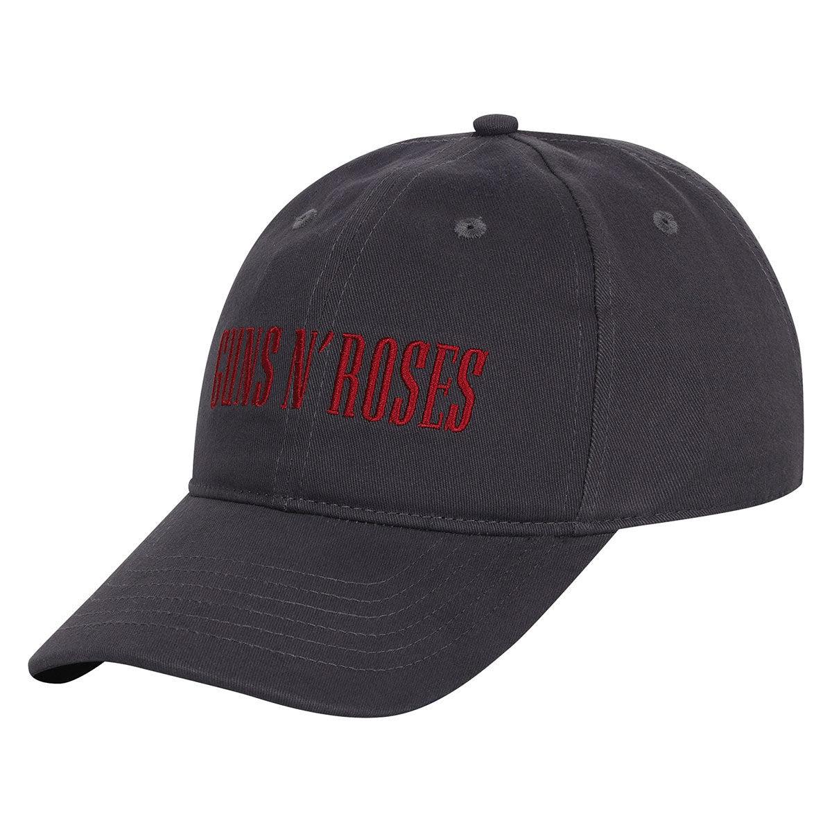 Black - Front - Amplified Guns N Roses Logo Baseball Cap