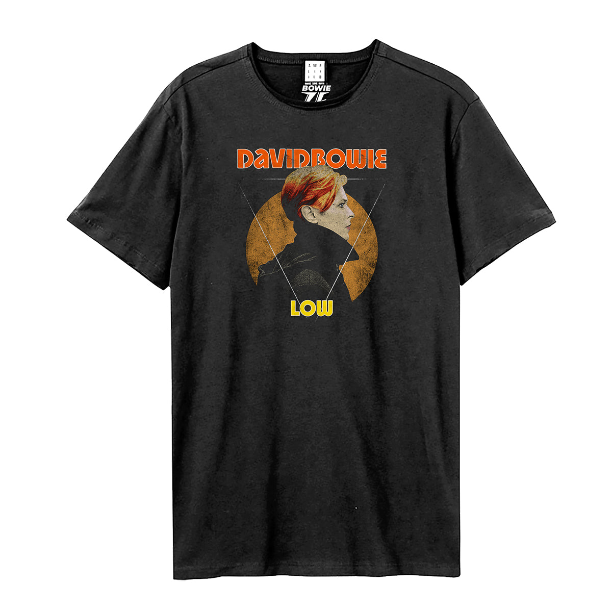 Black - Front - Amplified Unisex Adult Low David Bowie Vintage T-Shirt