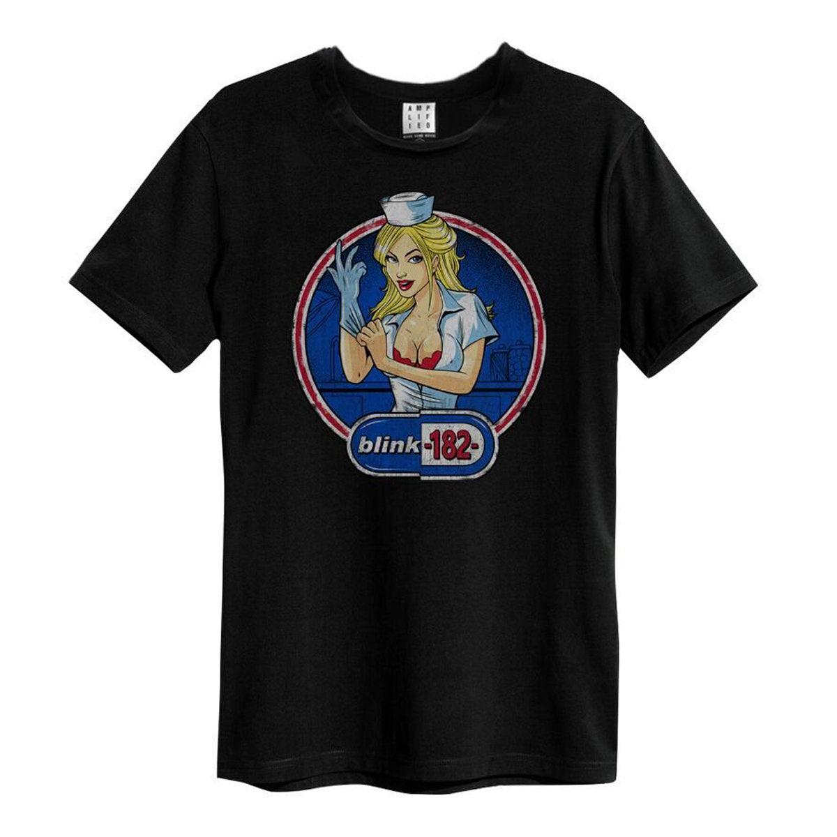 Black - Front - Amplified Unisex Adult Enema Of The State Blink 182 Vintage T-Shirt