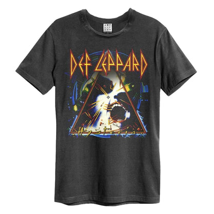 Charcoal - Front - Amplified Unisex Adult Hysteria Def Leppard Vintage T-Shirt