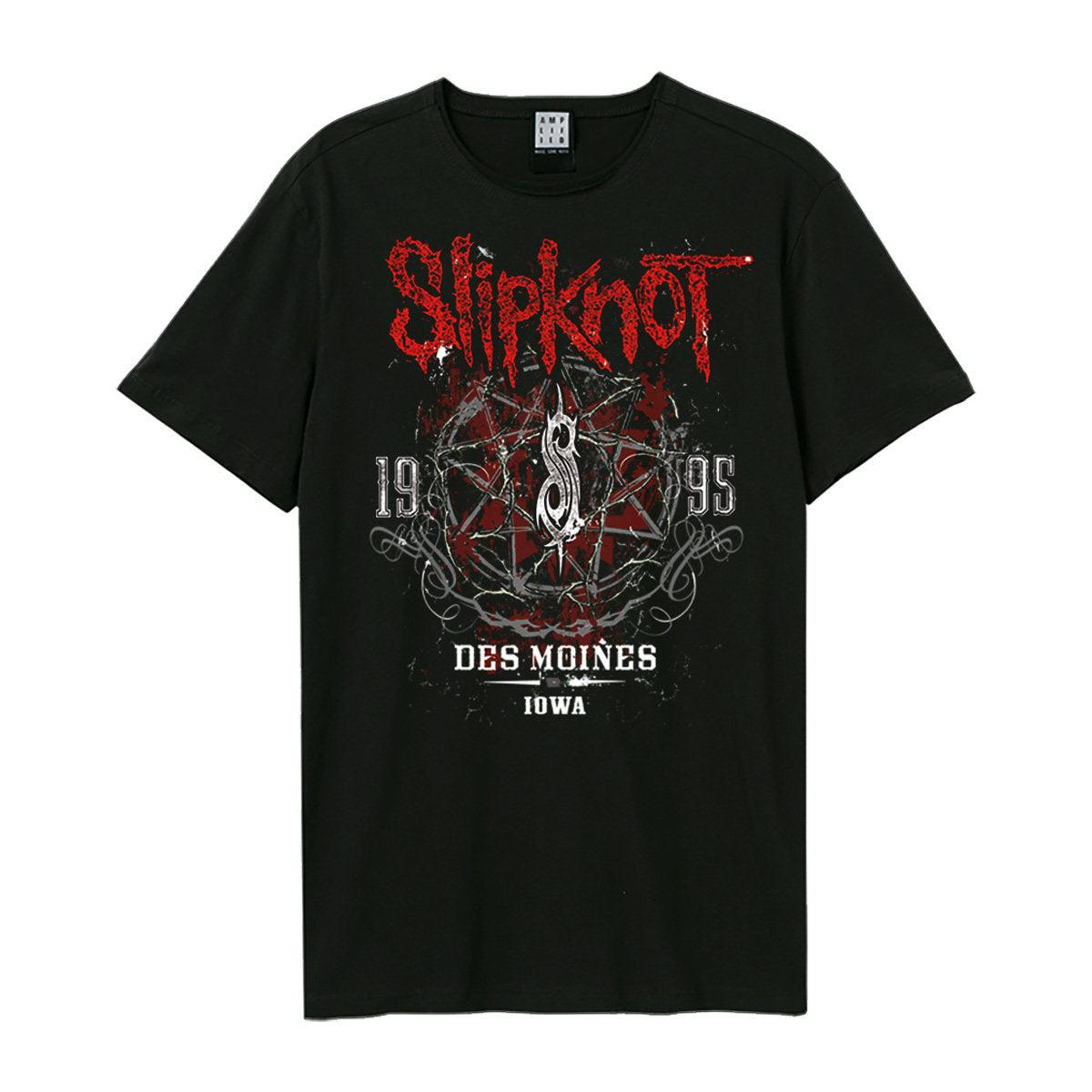 Black - Front - Amplified Unisex Adult Des Moines Slipknot Vintage T-Shirt