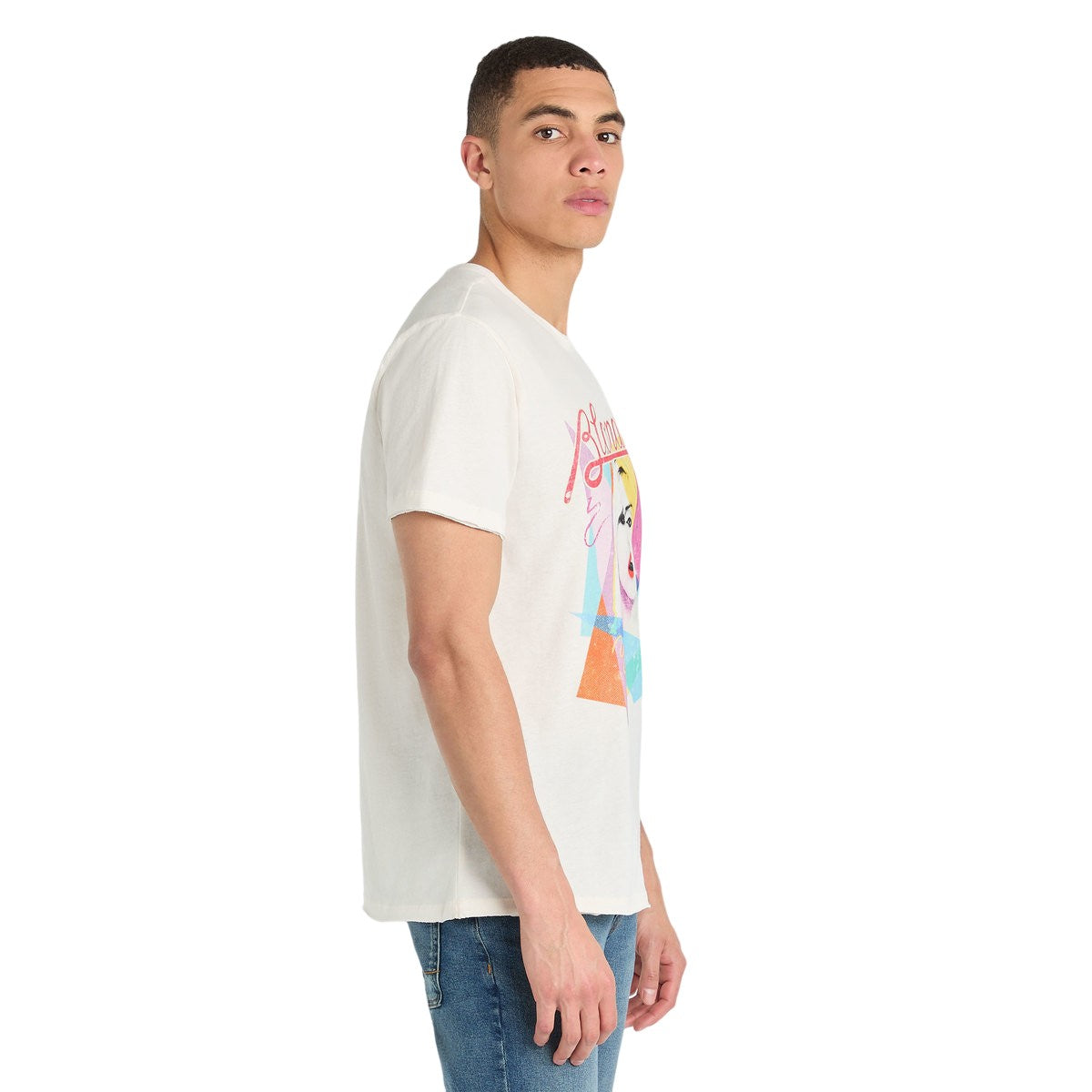 White - Side - Amplified Unisex Adult Ahoy 80´s Blondie Vintage T-Shirt