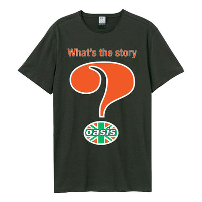 Black - Front - Amplified Unisex Adult Union Jack Question Mark Oasis Vintage T-Shirt