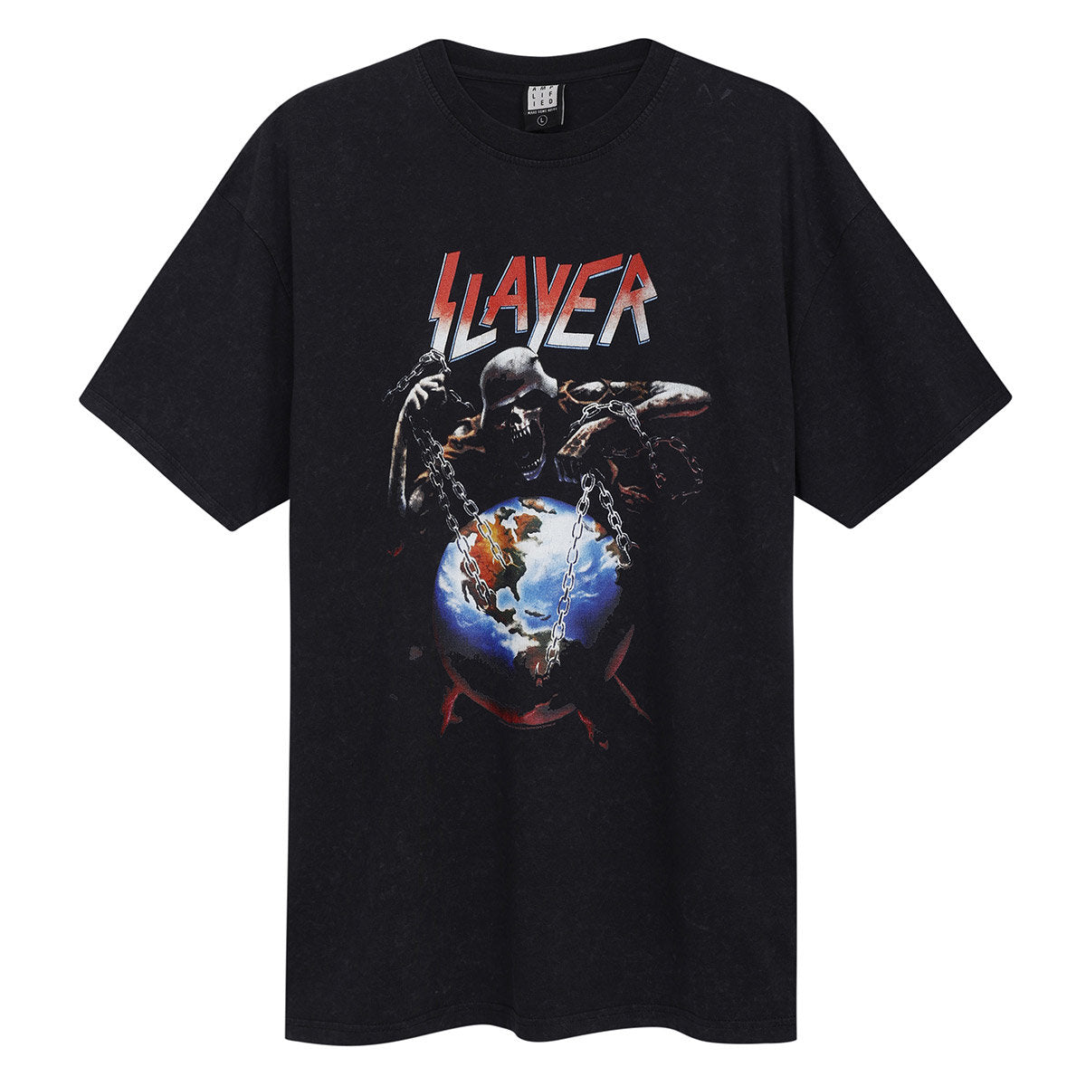 Black - Front - Amplified Unisex Adult World Slayer Vintage T-Shirt