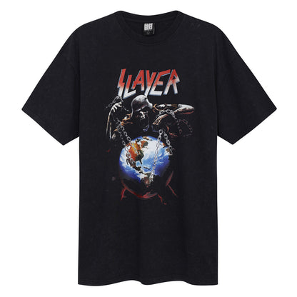 Black - Front - Amplified Unisex Adult World Slayer Vintage T-Shirt