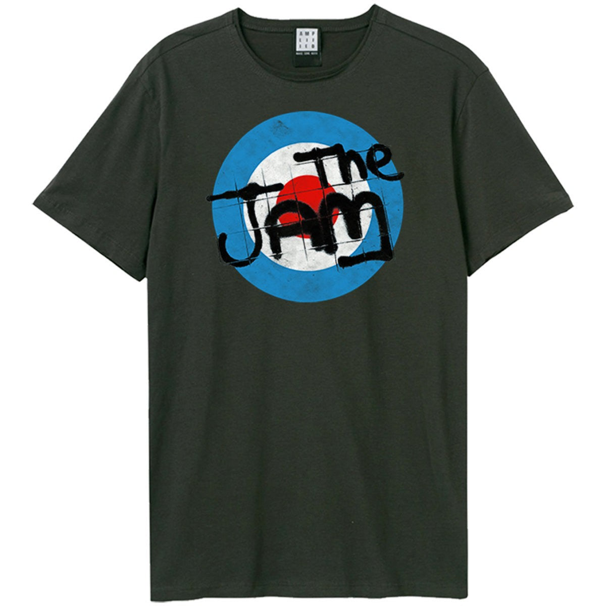 Black - Front - Amplified Unisex Adult Target The Jam Vintage T-Shirt