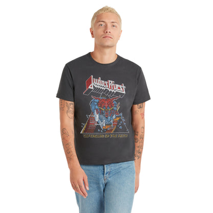 Charcoal - Back - Amplified Unisex Adult Defenders Of The Faith Judas Priest Vintage T-Shirt