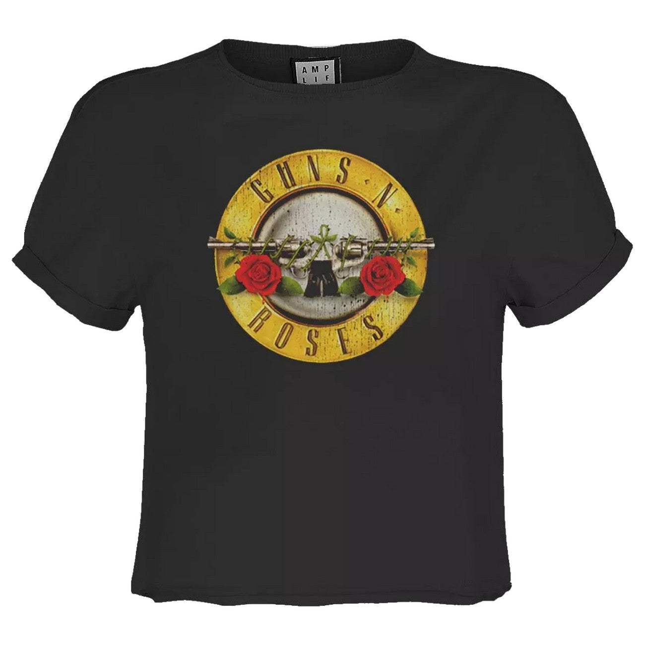 Black - Front - Amplified Unisex Adult Bullet Guns N Roses Vintage T-Shirt