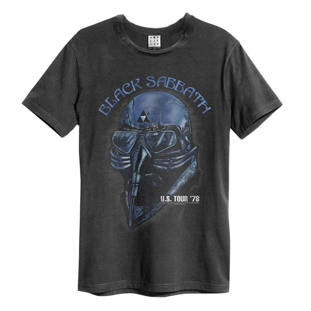 Black - Front - Amplified Unisex Adult 78 Tour Black Sabbath Vintage T-Shirt