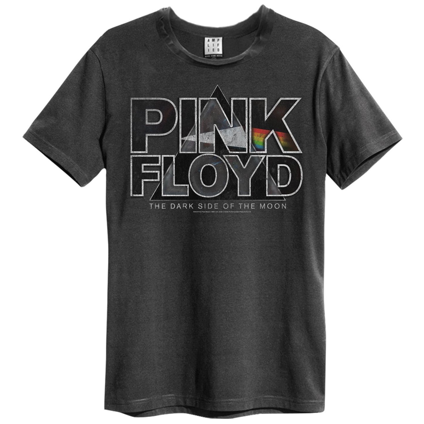 Black - Front - Amplified Unisex Adult Space Pyramid Pink Floyd Vintage T-Shirt