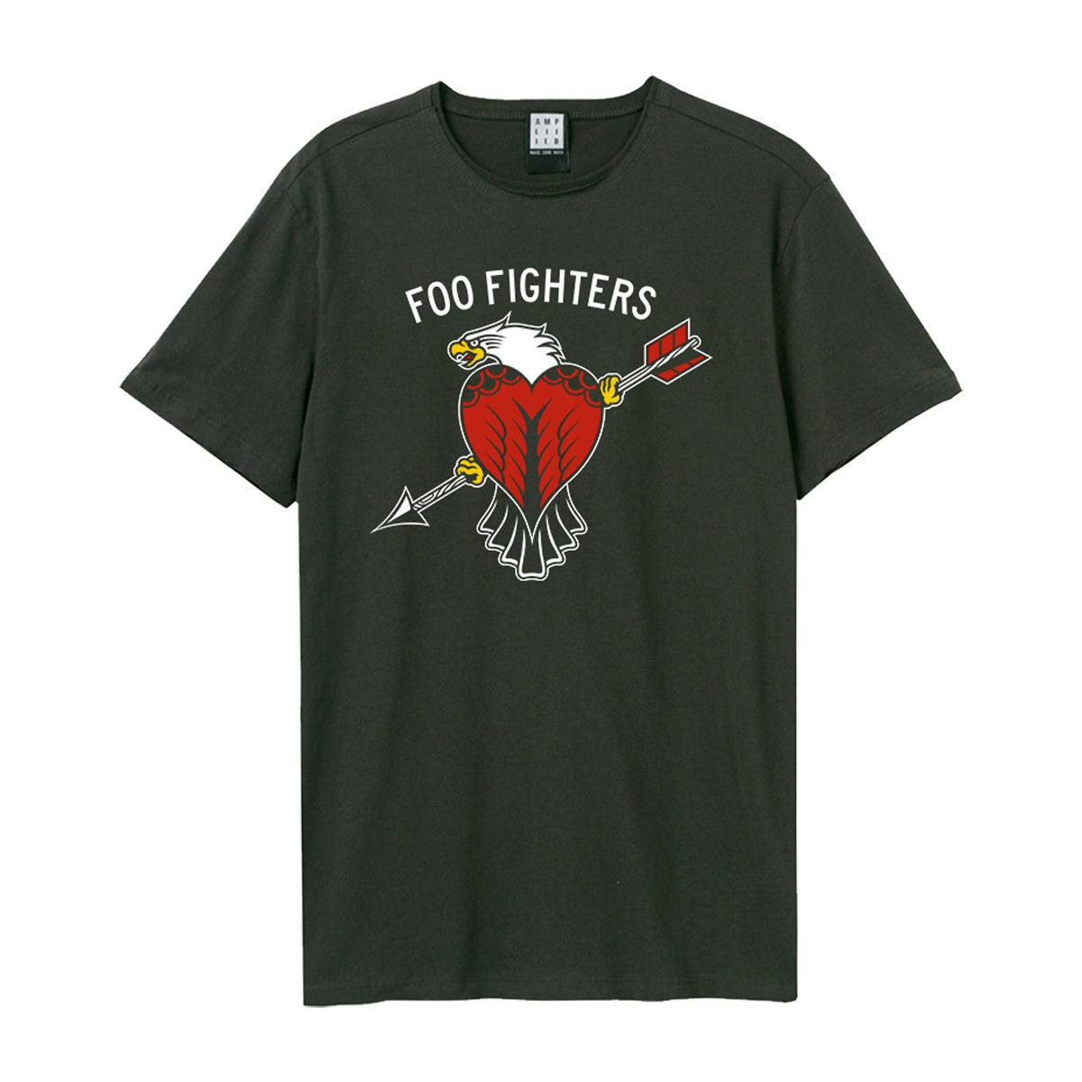 Black - Front - Amplified Unisex Adult Eagle Tattoo Foo Fighters Vintage T-Shirt