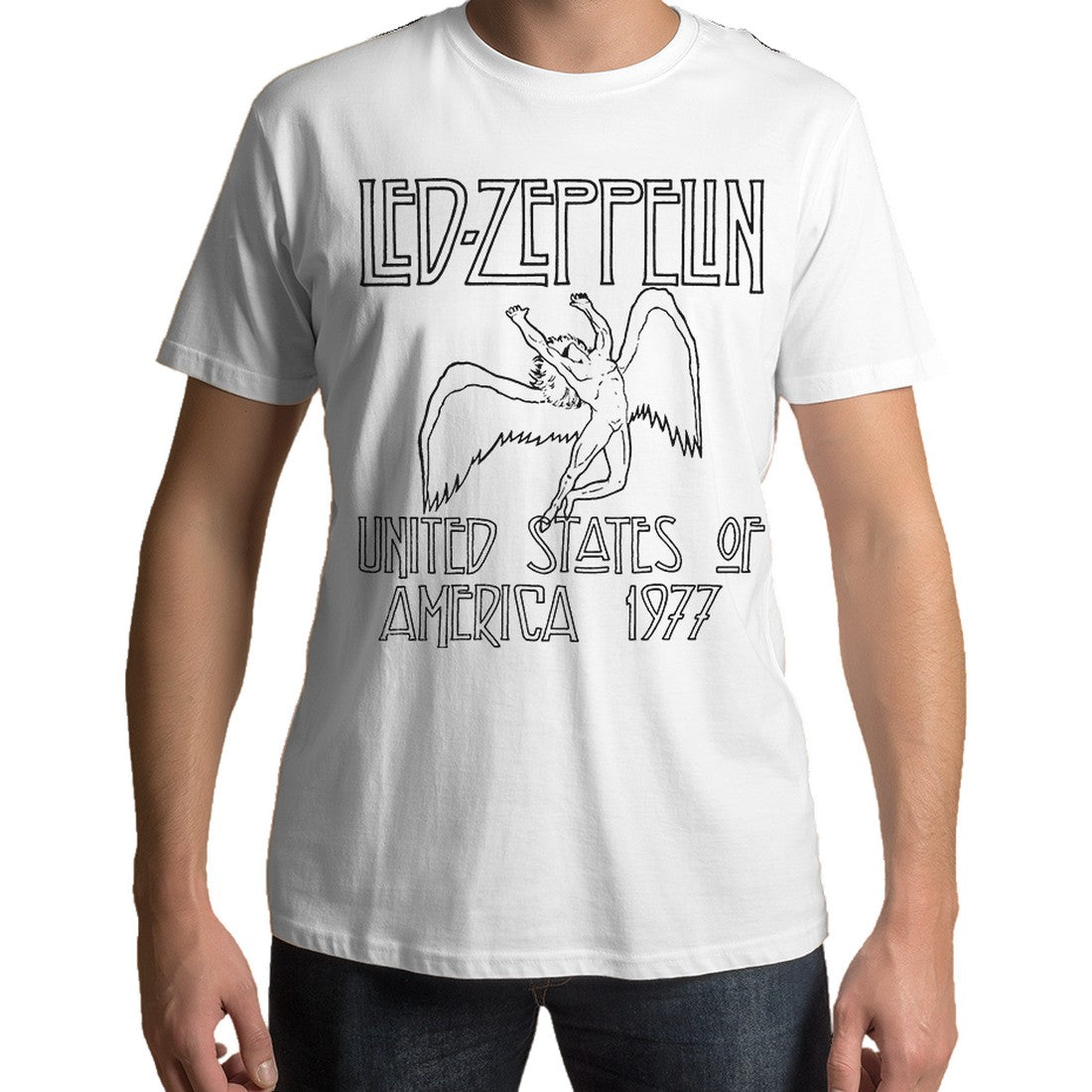 White - Back - Amplified Unisex Adult The Song Remains The Same Led Zeppelin Vintage T-Shirt