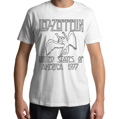White - Back - Amplified Unisex Adult The Song Remains The Same Led Zeppelin Vintage T-Shirt