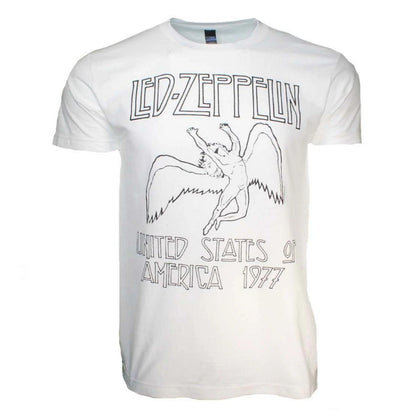 White - Front - Amplified Unisex Adult The Song Remains The Same Led Zeppelin Vintage T-Shirt
