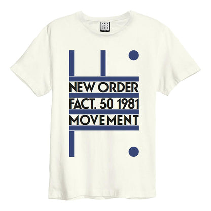 White - Front - Amplified Unisex Adult Movement New Order Vintage T-Shirt