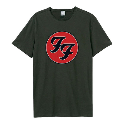 Charcoal - Front - Amplified Unisex Adult Double F Logo Foo Fighters Vintage T-Shirt
