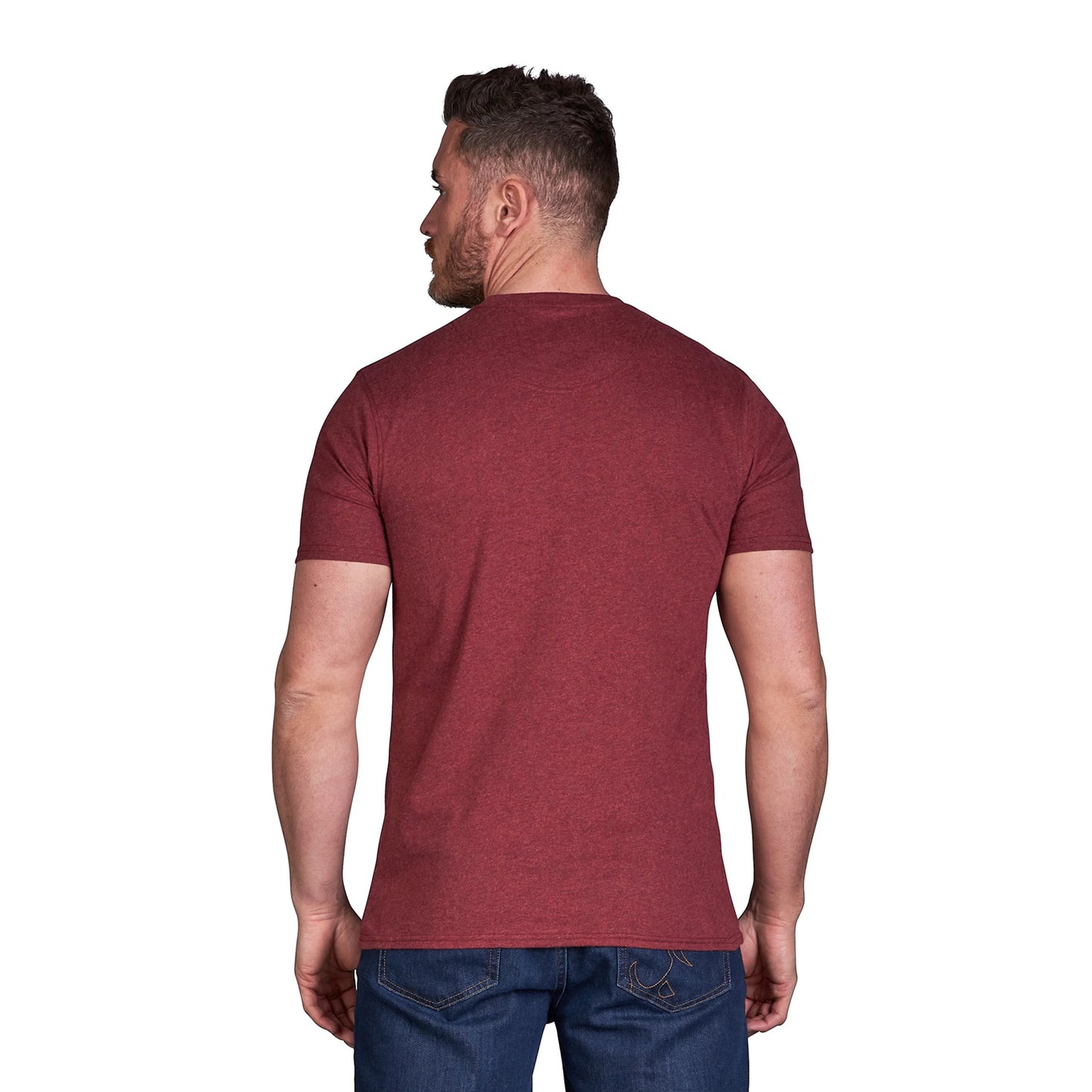 Claret - Back - Raging Bull Mens Slash Logo T-Shirt