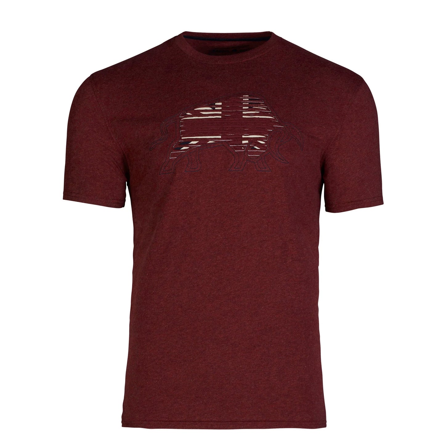 Claret - Front - Raging Bull Mens Slash Logo T-Shirt