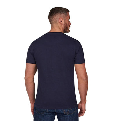 Navy - Back - Raging Bull Mens Skull T-Shirt