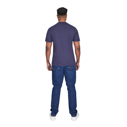 Navy - Back - Raging Bull Mens Script T-Shirt