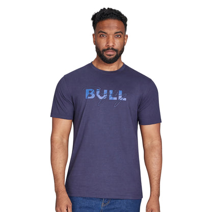 Navy - Side - Raging Bull Mens Script T-Shirt