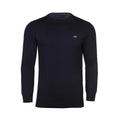 Navy - Front - Raging Bull Mens Classic Knitted Crew Neck Jumper