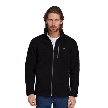 Black - Side - Raging Bull Mens Heavyweight Fleece Jacket