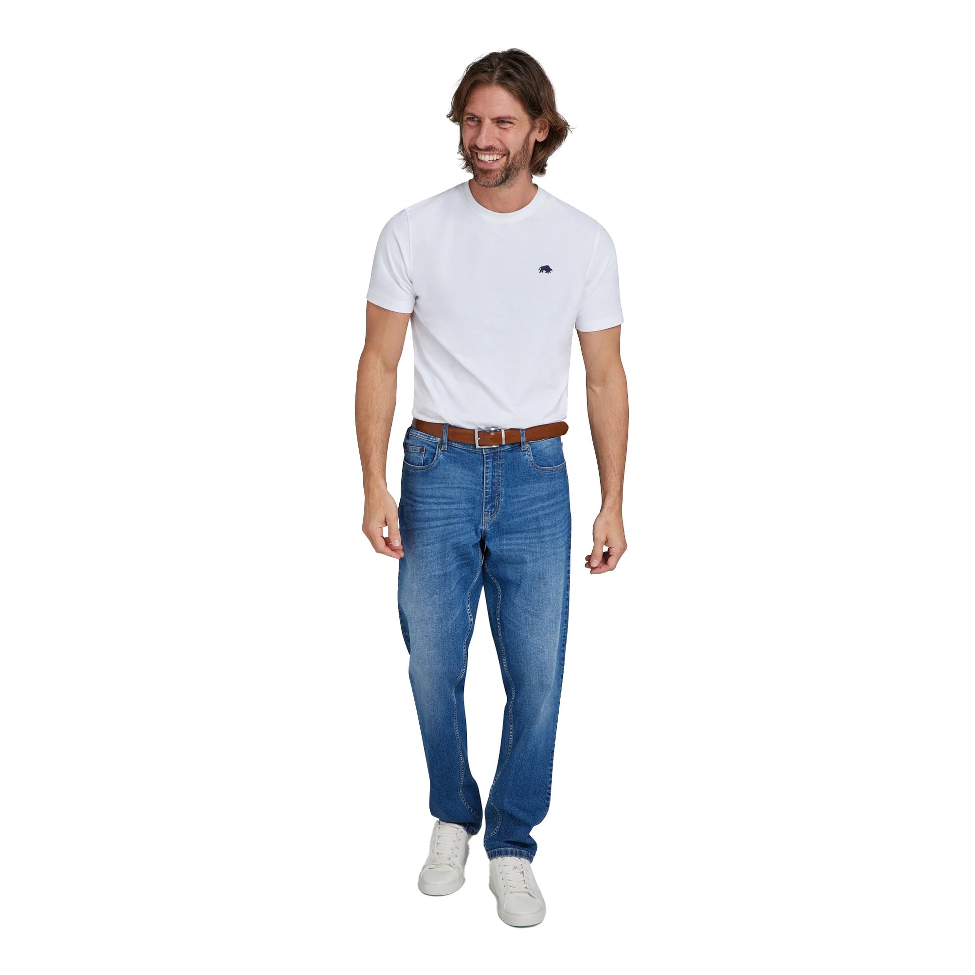 Light Denim - Side - Raging Bull Mens Regular Jeans