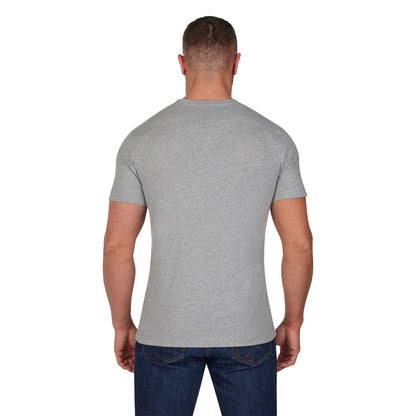 Grey Marl - Back - Raging Bull Mens Organic V Neck Classic T-Shirt
